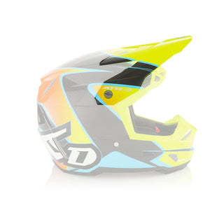 6D ATR-3Y Wave Series Youth Helmet Peak - Gloss Cyan Yellow