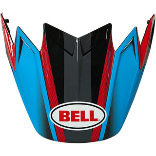 Bell Moto-9 Flex Hound Helmet Peak - Cyan / Red