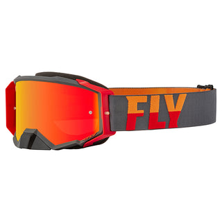 Fly Zone Pro Grey/Red Goggles - Orange Red Mirror Lens