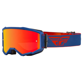 Fly Zone Red/Nvy Goggles - Red Mirror/Amber Lens