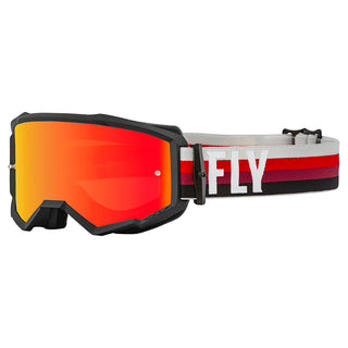 Fly Zone Black/Red Goggles - Red Mirror/Amber Lens