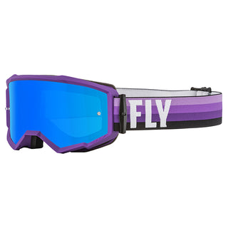 Fly Zone Purple/Black Goggles - Sky Blue Mirror/Smoke Lens