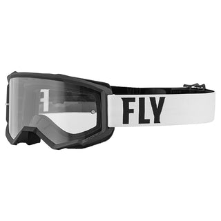 Fly Focus White/Black Goggles with Clear Lens