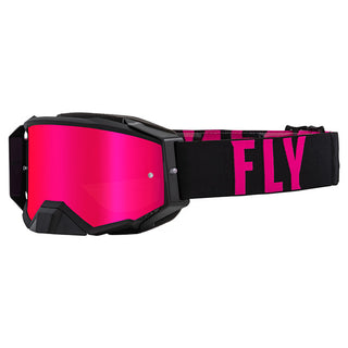 Fly Zone Pro Black/Pink Goggles with Pink Mirror/Smoke Lens