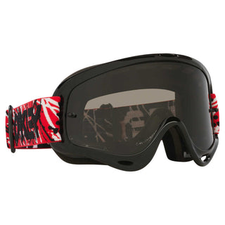 Oakley O Frame Red Eddie Goggles With Dark Grey Lens - MotoHeaven