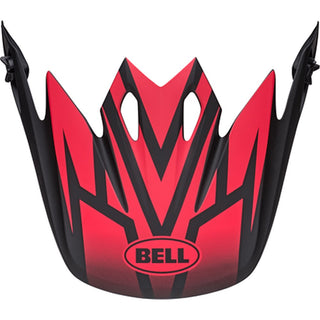 Bell MX-9 MIPS Disrupt Helmet Peak - Matte Black / Red