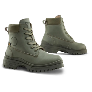Falco Zarah Ladies Motorcycle Boots - Army Green