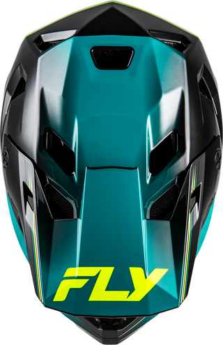 Fly Racing Rayce MTB Repeat Youth Helmet - Black/Teal/Hi-Vis
