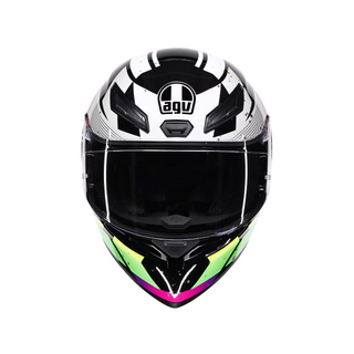 AGV K1 S Punkpulse Full Face Helmet - Black/Purple/Lime - MotoHeaven