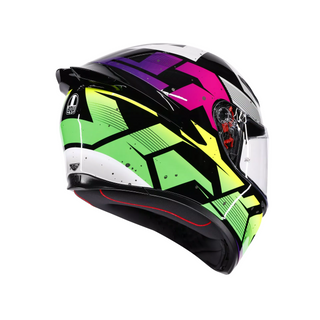 AGV K1 S Punkpulse Full Face Helmet - Black/Purple/Lime - MotoHeaven