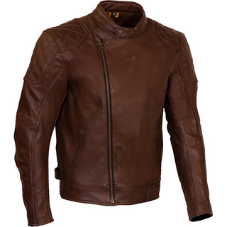 Merlin Chester Cafe D3O Leather Jacket - Brown - MotoHeaven