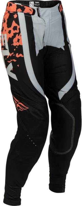 Fly Racing 2027 Lite MX Women Flake Pants - Black / Light Grey / Coral