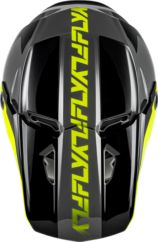 Fly Racing Kinetic Crest Helmet - Grey/Black/Hi-Vis