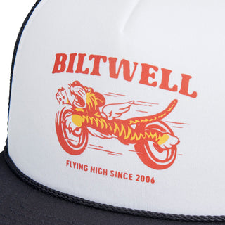 Biltwell Tiger Trucker Hat Cap - Black / White
