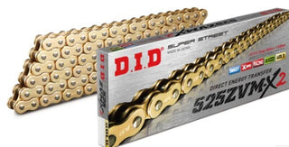 DID Drive Chain 525ZVM-X G -122 ZB Super Street X-Ring Gold