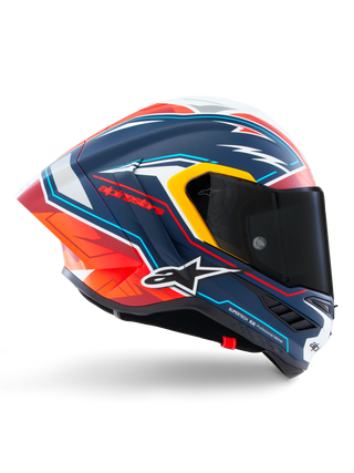 Alpinestars Supertech SR10 DOT FIM Limited Edition ACosta Helmet - Blue / Red / White Matt