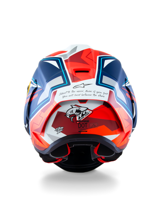 Alpinestars Supertech SR10 DOT FIM Limited Edition ACosta Helmet - Blue / Red / White Matt