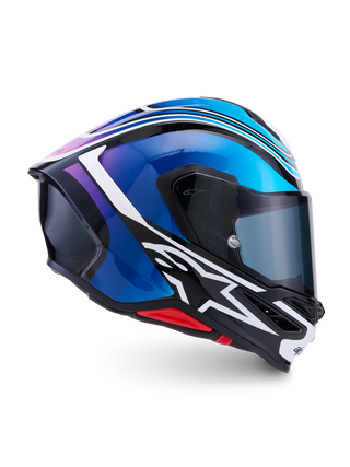 Alpinestars Supertech SR7 Zeal ECE06/DOT Full Face Helmet  Black/Blue/Pink Fluo/White Glossy