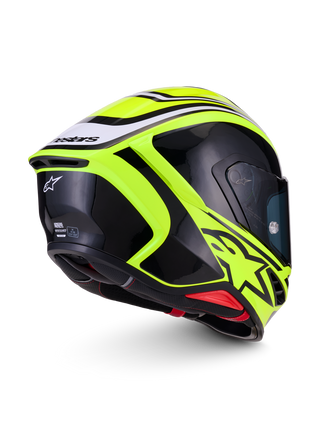 Alpinestars Supertech SR7 Zeal ECE06/DOT Full Face Helmet  Yellow Fluo/Black/White Glossy