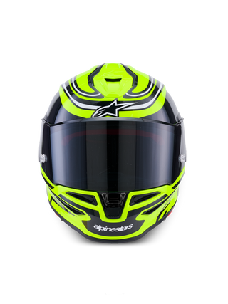 Alpinestars Supertech SR7 Zeal ECE06/DOT Full Face Helmet  Yellow Fluo/Black/White Glossy