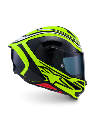 Alpinestars Supertech SR7 Zeal ECE06/DOT Full Face Helmet  Yellow Fluo/Black/White Glossy