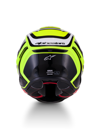 Alpinestars Supertech SR7 Zeal ECE06/DOT Full Face Helmet  Yellow Fluo/Black/White Glossy