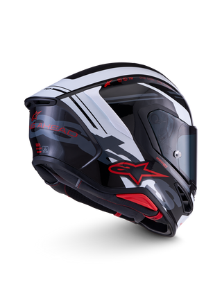 Alpinestars Supertech SR7 ACore ECE06/DOT Full Face Helmet  Black/White/Red Glossy