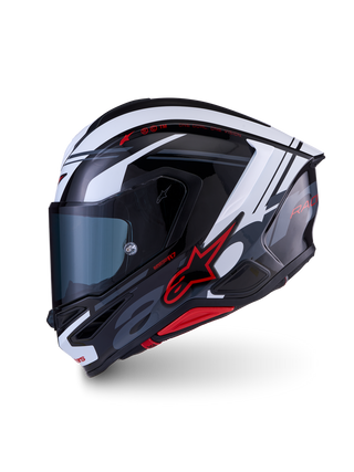Alpinestars Supertech SR7 ACore ECE06/DOT Full Face Helmet  Black/White/Red Glossy