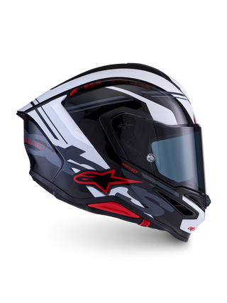 Alpinestars Supertech SR7 ACore ECE06/DOT Full Face Helmet  Black/White/Red Glossy