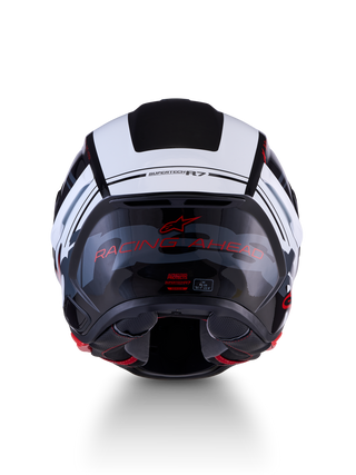 Alpinestars Supertech SR7 ACore ECE06/DOT Full Face Helmet  Black/White/Red Glossy