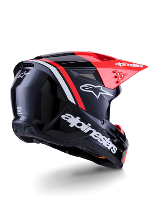 Alpinestars SM3 Radium ECE06 Helmet - Black/Fluro-Red/White/Glossy