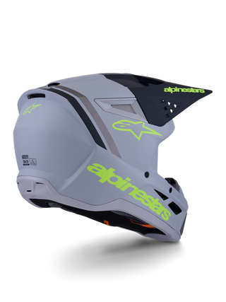 Alpinestars SM3 Radium ECE06 Helmet - Gray/Black/Fluro-Yellow/Matt