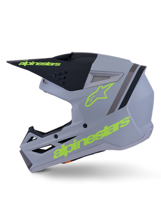 Alpinestars SM3 Radium ECE06 Helmet - Gray/Black/Fluro-Yellow/Matt