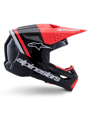 Alpinestars SM3 Radium ECE06 Helmet - Black/Fluro-Red/White/Glossy