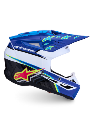 Alpinestars SM3 Falcon ECE06 Full Face \Helmet - Blue / White / Black / Pink Fluo / Yellow Fluo / Glossy