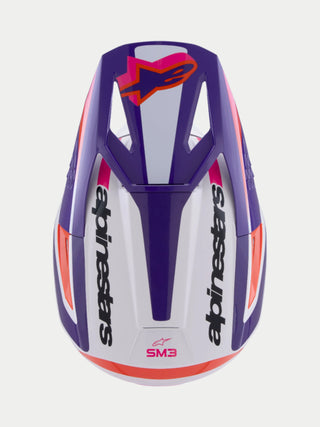 Alpinestars SM3 Heat ECE06 Visor - White Purple Pink Glossy