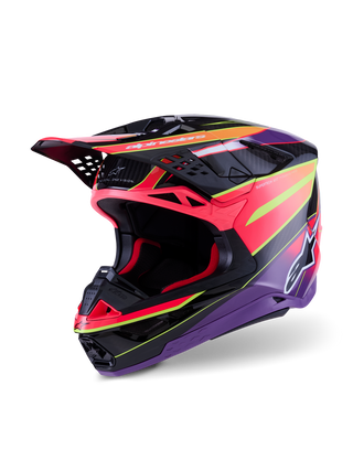 Alpinestars Supertech SM10 Era Helmet - Pink / Violet / Fluro Yellow Glossy