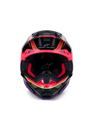 Alpinestars Supertech SM10 Era Helmet - Pink / Violet / Fluro Yellow Glossy