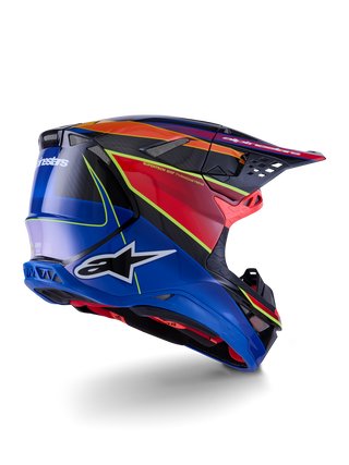 Alpinestars Supertech SM10 Era Helmet - Blue / Red / Fluro Yellow Glossy