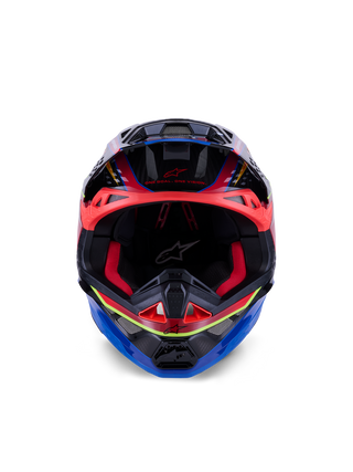 Alpinestars Supertech SM10 Era Helmet - Blue / Red / Fluro Yellow Glossy