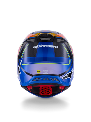 Alpinestars Supertech SM10 Era Helmet - Blue / Red / Fluro Yellow Glossy