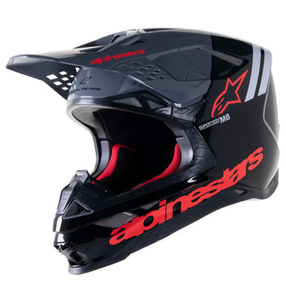 Alpinestars Sm8 Radium 2 Helmet - Gloss Black Neon Red