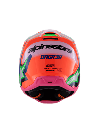 Alpinestars Sm3 Youth Deegan Ece06 Helmet - Fluro-Orange Purple Fluro-Pink