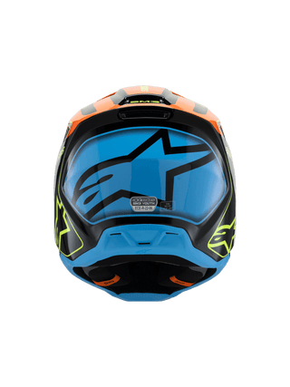 Alpinestars SM3 Youth Fray Ece06 Helmet - Black Orange Fluro-Yellow Glossy