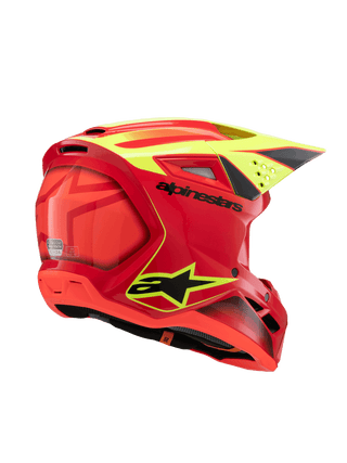 Alpinestars SM3 Youth Fray Ece06 Helmet - Red Fluro Yellow Black