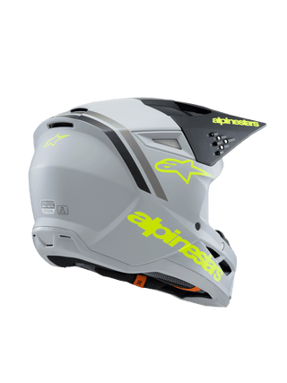 Alpinestars SM3 Youth Radium Ece06 Helmet - Grey Black Fluro-Yellow Matt