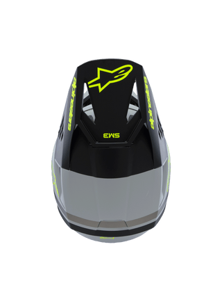 Alpinestars SM3 Youth Radium ECE06 Visor - Grey Black Fluro-Yellow Matt