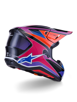Alpinestars SM7 Fuse ECE06 Helmet - Blue/Purple/Pink/Glossy