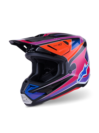 Alpinestars SM7 Fuse ECE06 Helmet - Blue/Purple/Pink/Glossy