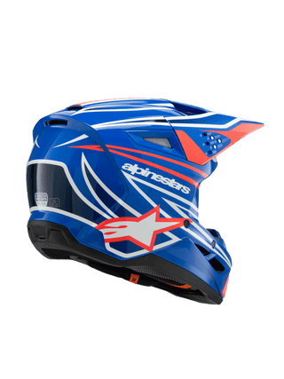 Alpinestars SM3 Youth Wurx ECE06 Helmet - Blue Red White Black Glossy